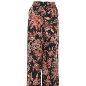 Diana Gallesi Brown and Black Paisely Palazzo Pant Misses 10 NWT